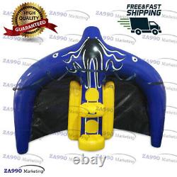 11.5x8.2ft Inflatable Durable Game Flying Manta Ray Water Ski Tube With Air Pump