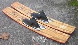 1960s Vtg LUND Chuck Stearns TRIXTER 48 TRICK WATER SKIS Excellent Condition