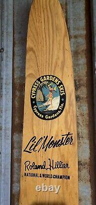 1966 Cypress Gardens Lil' Monster Roland Hillier Signature Model Slalom Ski
