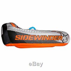 1 2 3 Person HO Sports Sidewinder 3 Towable Water Ski Tube Boat with Rope & Pump