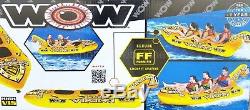 1 2 or 3 Person Inflatable Tow Tube Boat Towable Lake Water Raft Viking Float