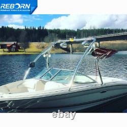 1 Reborn Elevate Wakeboard Tower Polished + 1 Pro Quick Release Wakeboard Rack