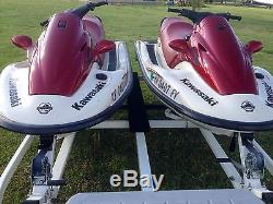 2003 Kawasaki STX1100DI Jet Skis With Double Trailer