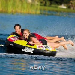 2015 Jobe Double Trouble Towable Inflatable Ski Boat Tube Toy
