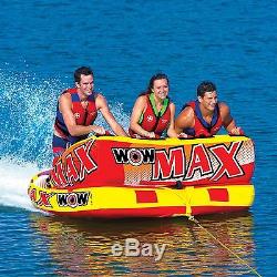 2017 WOW Max 1/2/3 Person Towable Water Ski Sport Tube Boat Lake Inflatable NIB