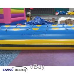 26x6.6ft Inflatable Banana Boat 10 Passenger Water Games Sled With Air Pump