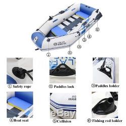 2.3m PVC Inflatable Boat Kayak 3-4 Person Rafting Fishing Dinghy Tender Pontoon