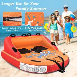2 Person Inflatable Towable Tubes for Boating Water Tubes for Boats to Pull