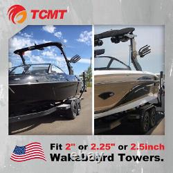 2x Wakeboard Tower Rack Boat Board Surfboard Holder Bracket fit 2 2 1/4 2 1/2