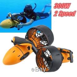 300W Electric Underwater Scooter Water Sea Dual Speed Propeller Diving Pool