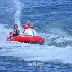 3 Person Towable Tube Inflatable Water Raft Heavy Duty Lake Ocean Rider Rave