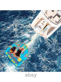 3-Person inflatable Rider Towable Tube for Boating With Heavy-Duty Nylon Cover