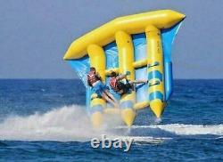 4-6 People 13ft Inflatable Fly Fish Towable Banana Boat Tube For Sea Beach Games