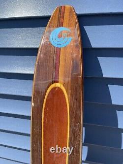 67 Connelly Hook Wood Inlay Slolom Waterski Sport Blue Brown NICE