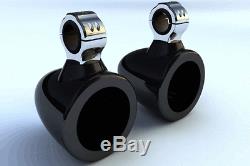 6.5 / 7.7 Black Wakeboard Tower Speaker Enclosures Cans Pods-MARINE, UTV, RZR, CART