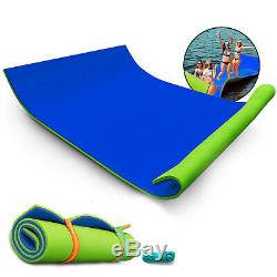 9X6Ft Floating Water Mat Water Foam Pad withRope Vinyl Coat Portable Water Pool