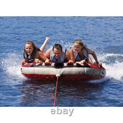 AIRHEAD 3 Triple Rider Lake Tube and Boat Tubing Booster Ball Towing System