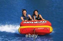AIRHEAD AHLW-2 Live Wire 2 Inflatable 1-2 Rider Boat Towable Lake Water Tube