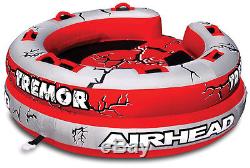AIRHEAD AHTM-4 Tremor Inflatable 1-4 Person Towable Lake Water Tube Quad Rider