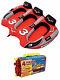 Airhead Ahvi-f3 Viper 3 Triple Rider Cockpit Inflatable Towable Tube With Tow Rope