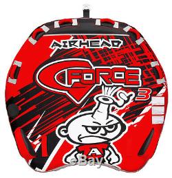 AIRHEAD G-Force 3 Inflatable Triple Rider Tow-able Wake-board Fun + Stabilisers