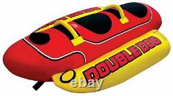 AIRHEAD HD-2 Hot Dog Double Rider Towable Inflatable Boat Lake Tube 1-2 Person