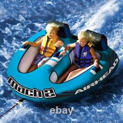 AIRHEAD MACH 2 AHM2-2 Kwik Connect Towable boat tube System 2 Rider person