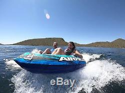Airhead 2 Person Towable Tube Boating Inflatable Lake Heavy Duty Water Sports