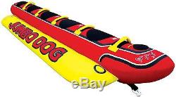 Airhead 5-Person Inflatable Hot Dog Towable Banana Boat Water Sport Ski Tube