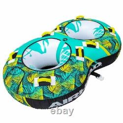 Airhead AHBL-22 BLAST 2 Inflatable 2-Person Towable Water Tube, Tropical Green