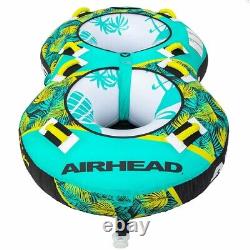 Airhead AHBL-22 BLAST 2 Inflatable 2-Person Towable Water Tube, Tropical Green