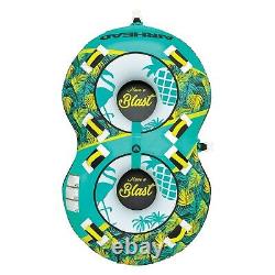 Airhead AHBL-22 Blast Inflatable Towable Water Tube 2 Person Boat Toy