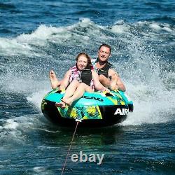 Airhead AHBL-22 Blast Inflatable Towable Water Tube 2 Person Boat Toy