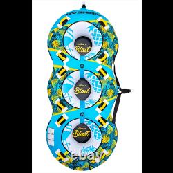 Airhead AHBL-32 BLAST 3 Inflatable 3-Person Towable Water Tube, Tropical Blue