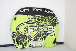 Airhead AHGF-4 GForce Inflatable Towable Tube fits 1 To 4 Riders Green Black