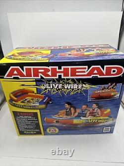 Airhead AHLW-3 Live Wire 3 Inflatable 1-3 Rider Boat Towable Lake Water Tube