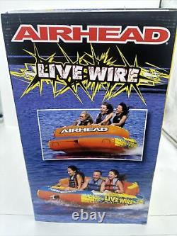 Airhead AHLW-3 Live Wire 3 Inflatable 1-3 Rider Boat Towable Lake Water Tube