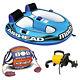 Airhead Ahm2-2 Mach 2 Inflatable 2 Rider Towable Tube With Buoy Tow Rope & Pump