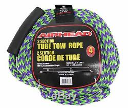 Airhead AHM2-2 Mach 2 Inflatable 2 Rider Water Towable Tube with 50-60' Tow Rope