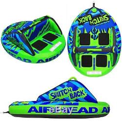 Airhead AHSB-4 Switchback Inflatable 4 Rider Water Toy Towable Tube Boat