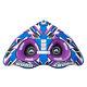 Airhead Ahtb-12 Blast 2 Inflatable Towable Water Tube 2 Person Boat Blue Purple