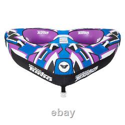 Airhead AHTB-12 Blast 2 Inflatable Towable Water Tube 2 Person Boat Blue Purple