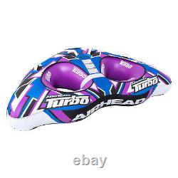 Airhead AHTB-12 Blast 2 Inflatable Towable Water Tube 2 Person Boat Blue Purple