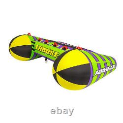 Airhead AHTU-03 Thurst Towable Inflatable Water Tube Float 3 Riders Kwik Connect