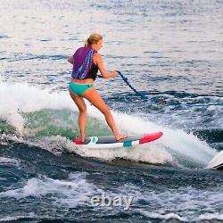 Airhead AHWS-04 Charge Wakesurfer Board White Pink Teal Water Sport Wake Surf