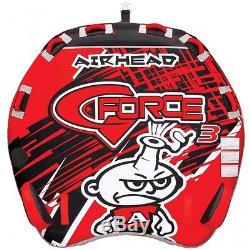 Airhead G-Force 3 Inflatable Water Tube Triple Rider Boat Tow Towable AHGF-3