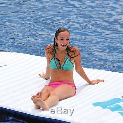 Airhead Gang Plank Inflatable Island Water Raft Lounge 6 Person Lake Pool AHGP-6