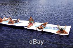 Airhead Gang Plank Inflatable Island Water Raft Lounge 6 Person Lake Pool AHGP-6