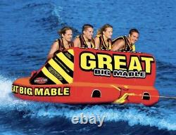 Airhead Great Big Mable, 1-4 Rider Towable Tube for Boating