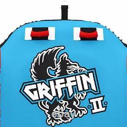 Airhead Griffin 2 Person Inflatable Winged Shaped Water Boating Towable Tube